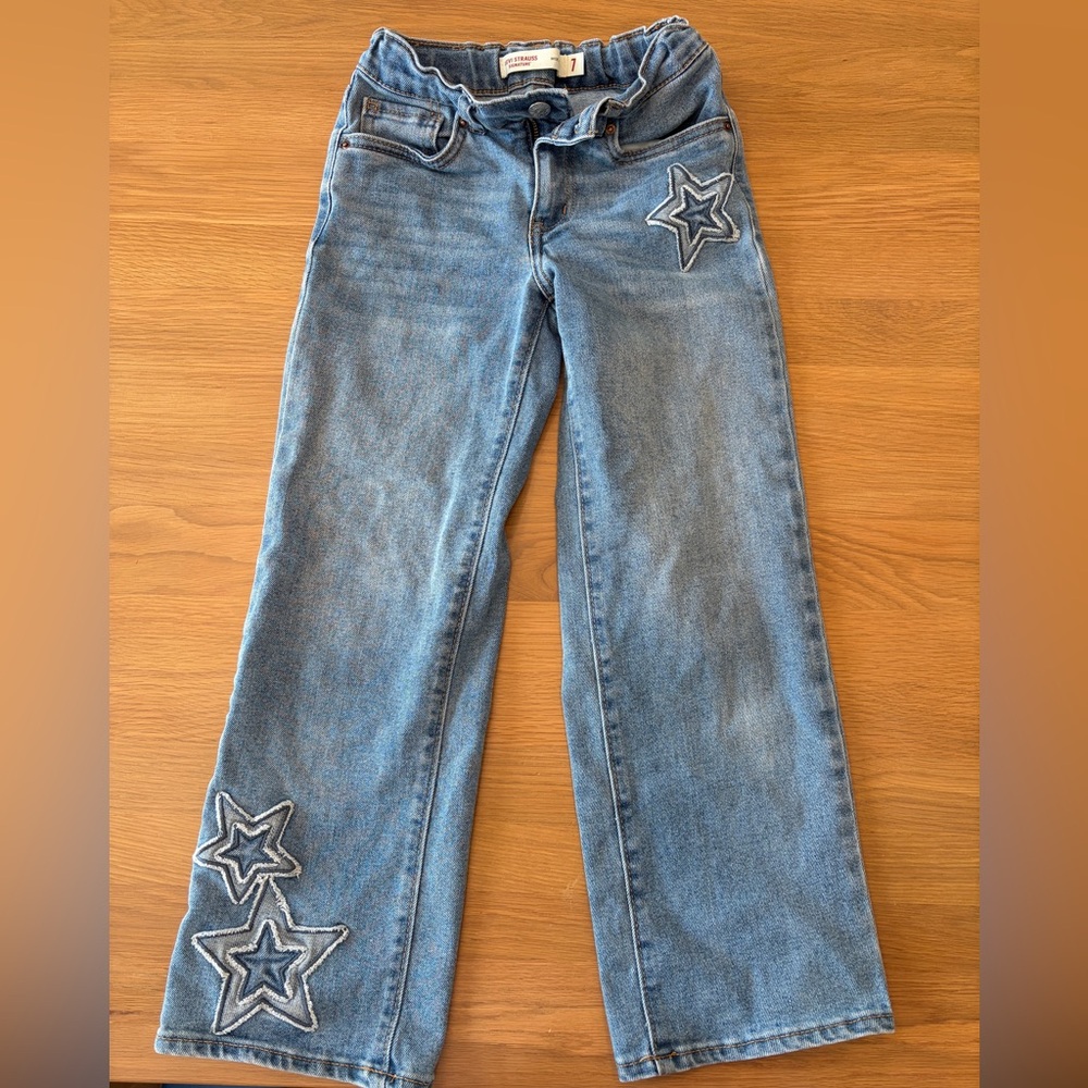 Levi's Light Blue Kids Star-Appliqué Jeans